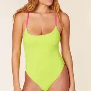 Andie Neon Yellow One Piece Swimsuit